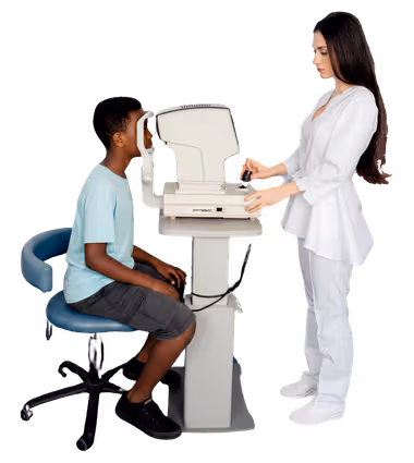 Boy Having His Eyes Tested